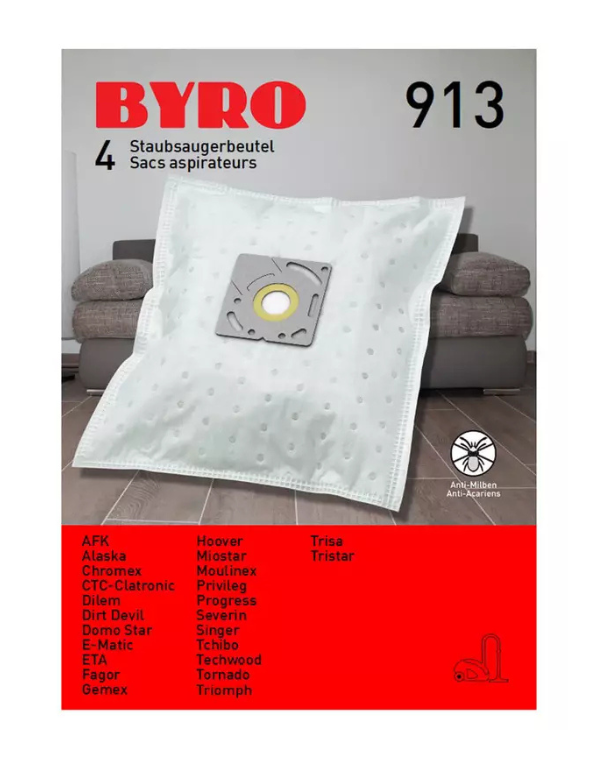 Byro Staubsaugerbeutel 913, 4 Stk.