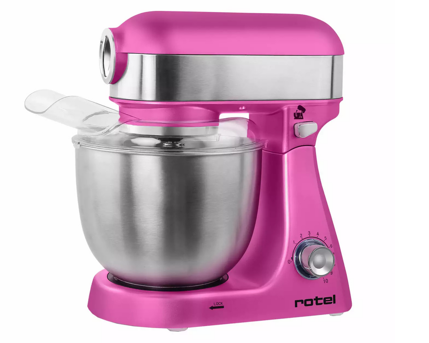 Rotel Küchenmaschine 5L U445CH3 Pink mit Fleischwolfaufsatz
Die Rotel Küchenmaschine mit 5L Chromstahl-Schüssel ✔ Knethaken & Schwingbesen für perfektes Mixen, Rühren & Kneten ✔ Kostenloser Versand in der Schweiz. www.rotel.swiss