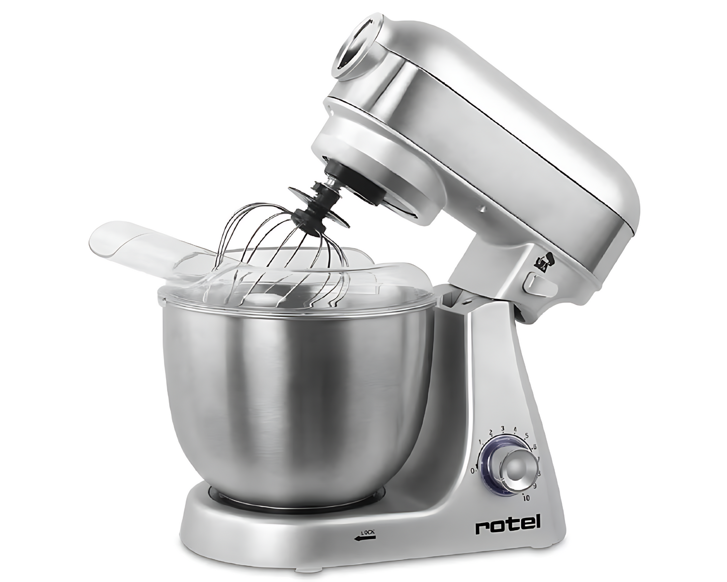 Rotel Küchenmaschine Grau – 5L Chromstahl-Schüssel, Zubehör
Die Rotel Küchenmaschine mit 5L Chromstahl-Schüssel ✔ Knethaken & Schwingbesen für perfektes Mixen, Rühren & Kneten ✔ Kostenloser Versand in der Schweiz.