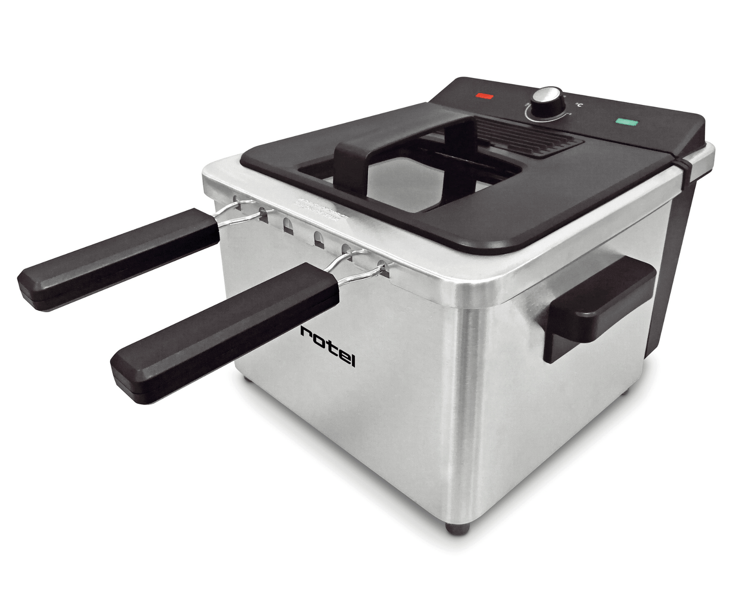 Fritteuse GastroFrit 4.5L von rotel – Profi-Qualität für Zuhause
Fritteuse mit 4,5L Fassungsvermögen ✔ Chromstahlgehäuse & Antihaft-Ölbehälter ✔ Stufenloses Thermostat bis 190 °C ✔ Inkl. 3 Frittierkörbe ✔ Kostenloser Versand