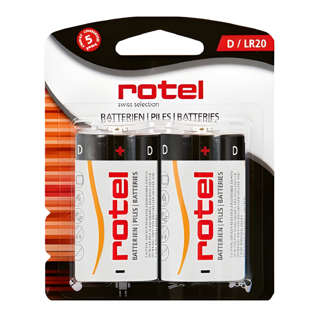 24 Stück ROTEL Alkaline Batterien D / LR20 – rotel.swiss