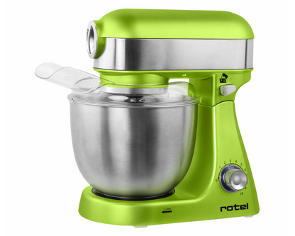 Rotel Küchenmaschine Grün – 5L Chromstahl-Schüssel, Zubehör

Die Rotel Küchenmaschine mit 5L Chromstahl-Schüssel ✔ Knethaken & Schwingbesen für perfektes Mixen, Rühren & Kneten ✔ Kostenloser Versand in der Schweiz.