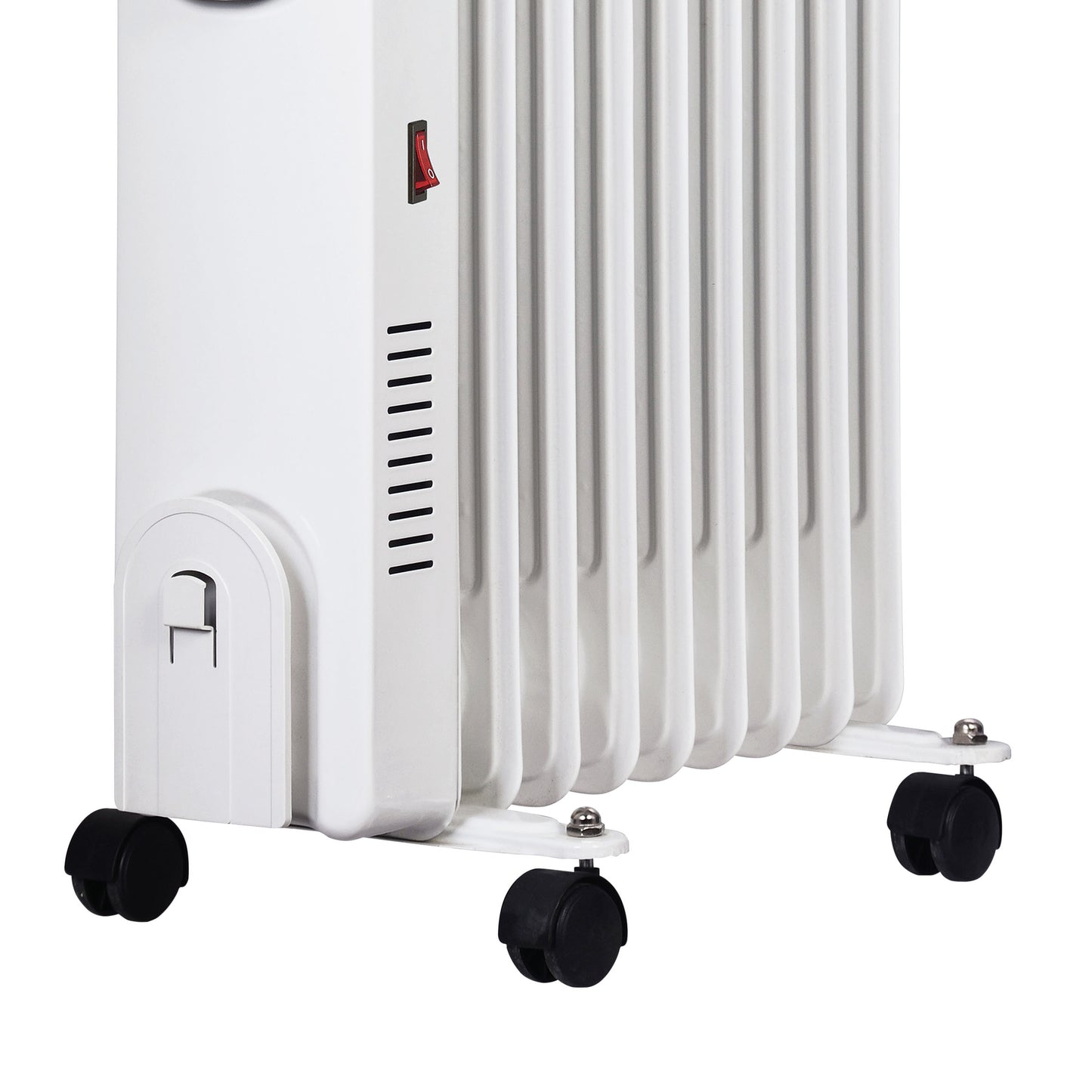 Leichtgängige Rollen des rotel Ölradiators für den flexiblen Einsatz