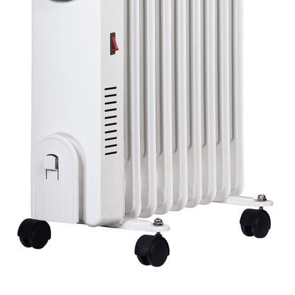 Leichtgängige Rollen des rotel Ölradiators für den flexiblen Einsatz