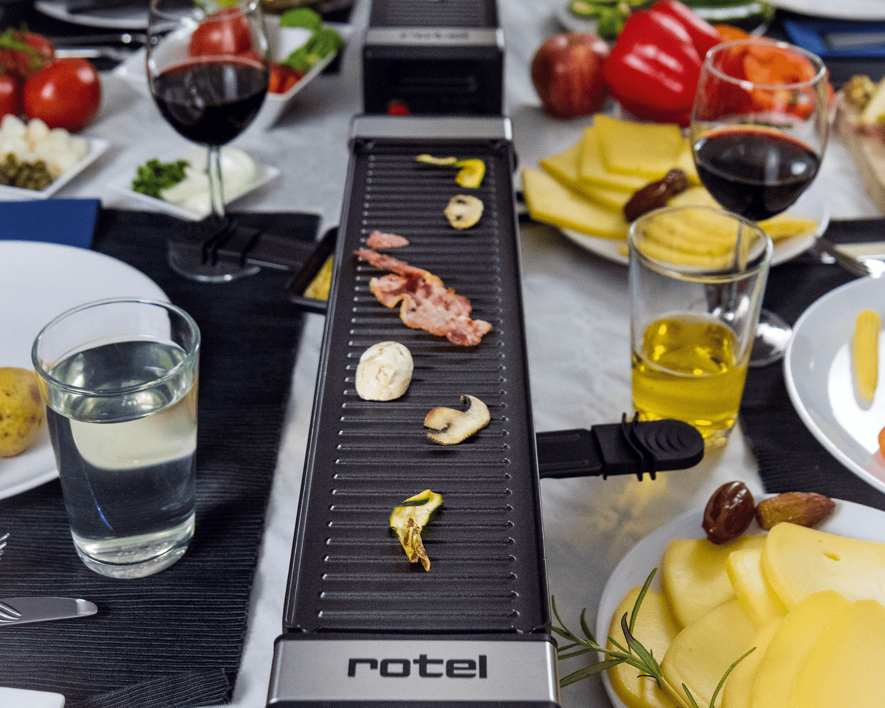 raclette zelt Raclette/table grill «Connect» by rotel – Flexible for 4–8 people – rotel.swiss